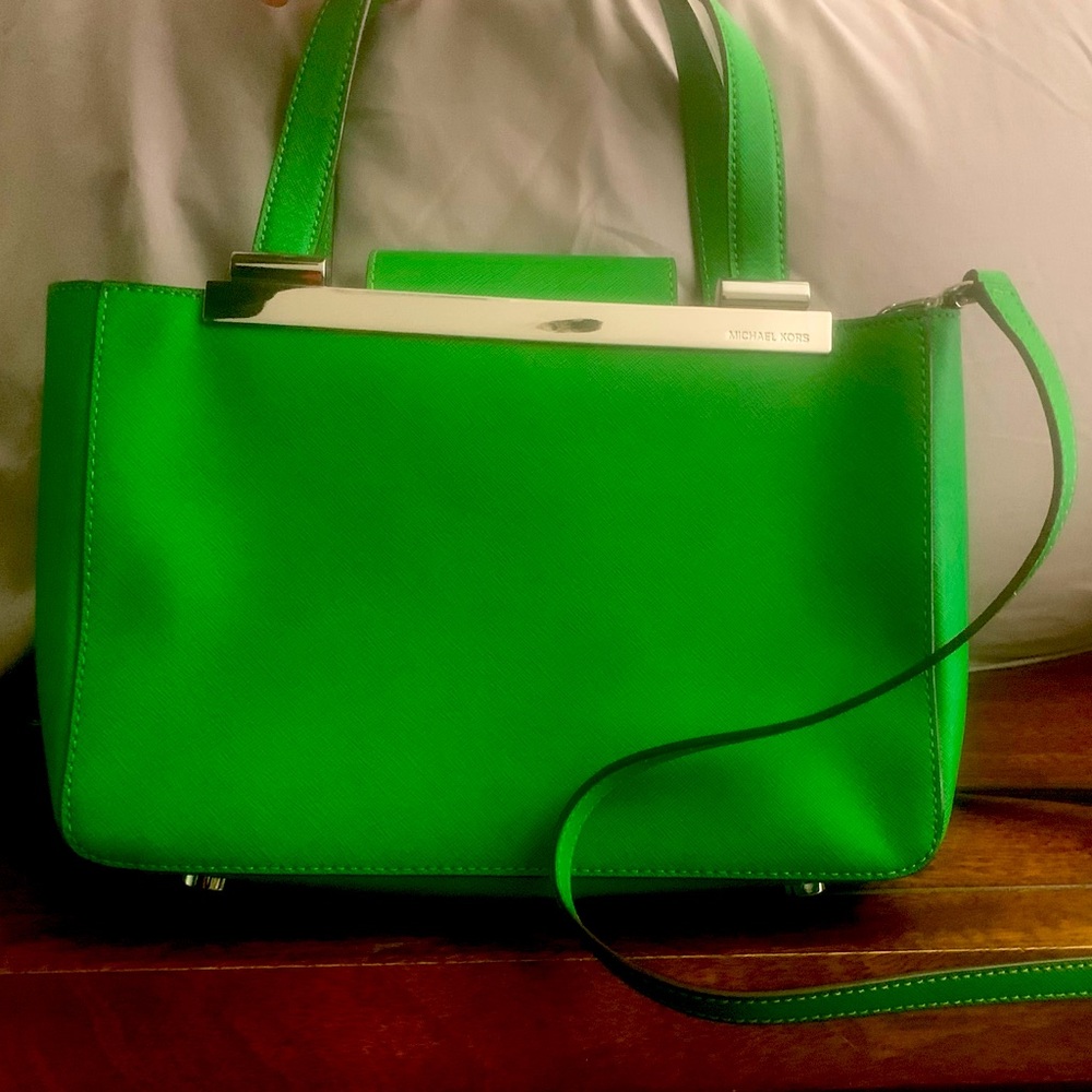 Green Michael kors purse
